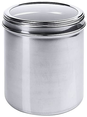 Contacto Dose mit Sichtdeckel, Vorratsdose, Vorratsbehälter, 4,5 l, aus Edelstahl, Ø 17,5 cm, Höhe: 21 cm