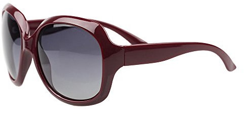 BLDEN Mujer Grande Gafas De Sol moda polarizadas gafas UV400 Protección Para Conducción GL3113-DARKRED