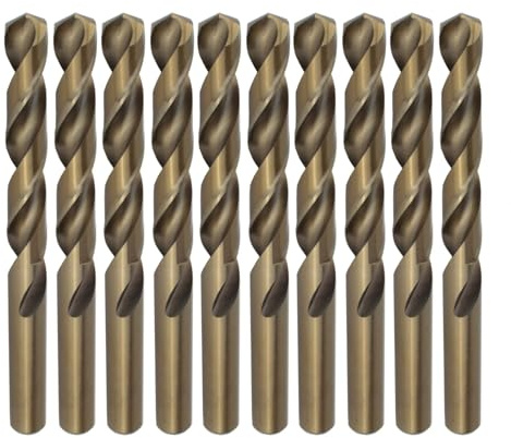 Weischer® - HSS-Co Spiralbohrer Ø 8,0 mm | 10 Stück | Stahlbohrer Metallbohrer Eisenbohrer | Cobald Bohrer für Metall, Stahl, Aluminium, Edelstahl | stabil & bruchfest