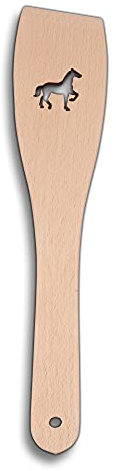 HOFMEISTER® Kochutensilien Löffel oder Pfannenwender mit Motiv aus Holz (Pfannenwender/Pferd)