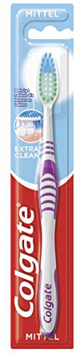 Colgate Extra Clean mittel Zahnbürste, 1 Stck. - Zahnbürste, reinigt selbst die hinteren Zähne gründlich