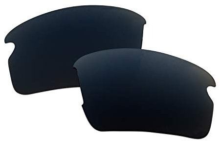 SOODASE For Oakley Flak 2.0 Sunglasses Black Polarized Replacement Lenses