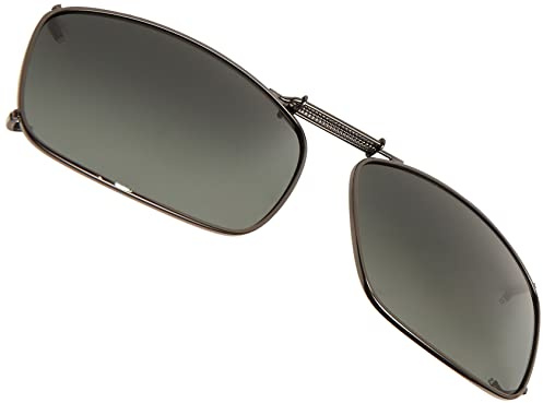 Dioptics Unisex Adult Solar Shield 19 Rec Sunglasses Clip On, Gray, 58 Mm US
