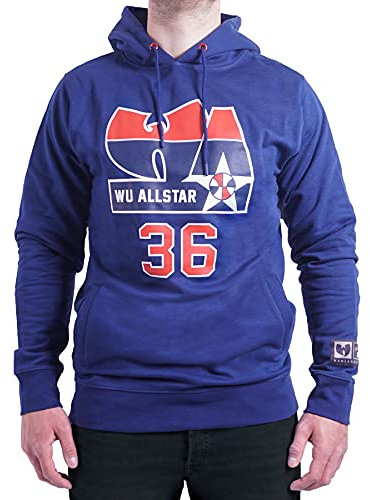 Wu Wear - Wu Allstar Hoodie - Wu Tang Clan, Urban Streetwear Fashion Pullover, mit Kapuze, Hip Hop, Herren Kapuzenpullover, S