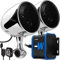 GoHawk TN4-W - Amplificatore impermeabile da 4 pollici, gamma completa Bluetooth per moto, altoparlanti stereo da 1 a 1,25 pollici. Sistema di amplificazione audio per montaggio su manubrio