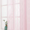 MIULEE Gardinen Vorhang Wohnzimmer 2er Set mit Ösen Transparente Vorhänge Stores gardinen mit kräuselband Stickerei Ösenschal Fensterschal Dekoschal für Schlafzimmer 215 x 140cm (H x B) Rosa