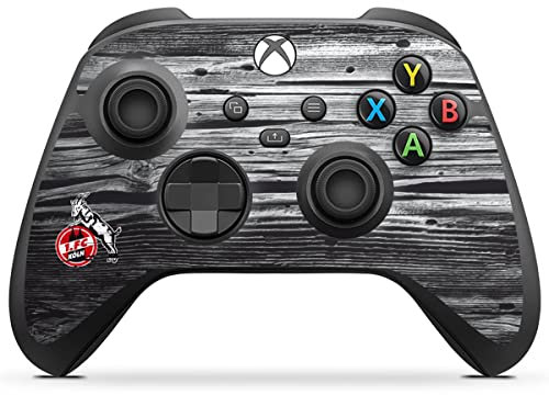 DeinDesign Skin kompatibel mit Microsoft Xbox Series X Controller Folie Sticker 1. FC Köln Holzoptik Offizielles Lizenzprodukt