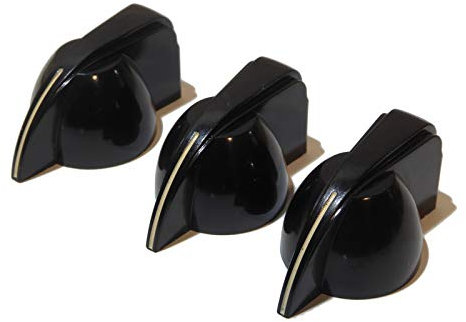 Vintage Bakelite chicken head guitar/amplifier knobs 3x black tone or volume
