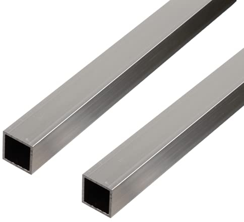 Alberts 497484 Vierkantrohr | Aluminium, natur | 1000 x 40 x 40 mm | 2er Set