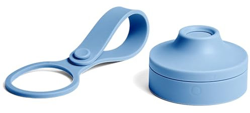 STOJO Faltbarer Flaschen-Sportverschluss – wiederverwendbarer und auslaufsicherer Silikondeckel mit besserem Durchfluss für Sport – Schraubverschluss – passend für 592 ml komprimierbare Flasche –