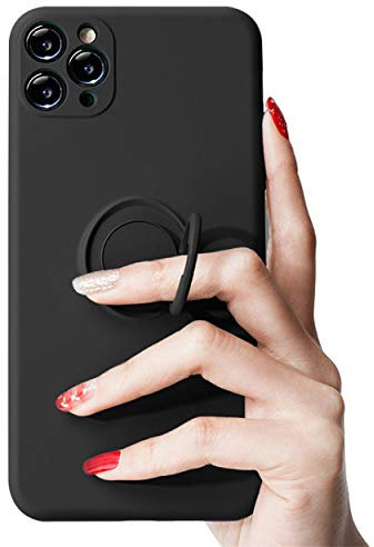 Rokmym kompatibel mit iPhone 11 Pro Max Silikon Slim Hülle, [mit 360 Grad Ring Ständer Microfaserinnenfutte Stoßfest Vollkörperschutz ]für Magnetische Autohalterung iPhone 11 Pro Max Handyhülle