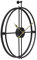 LW Collection Wanduhr Alberto Schwarz mit goldenen Zeigern 52cm - Große industrielle Wanduhr Metall - Moderne Wanduhr - Leises Uhrwerk - Stille Uhr