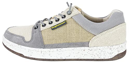 Doghammer Nachhaltige Damen Sneaker - natürliche Materialien, fair produziert in der EU - lässig & bequem (gris-Coffee, Numeric_40)