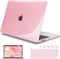 Mektron Glitzer-Hülle für 2020 MacBook Pro 13 Zoll A2338 M2 kompatibel 2021 2022 Release M1 A2289 A2251, glitzernde Kunststoff-Hartschalen-Abdeckung mit Touch-Bar, passend für Touch ID, Glitzer Pink