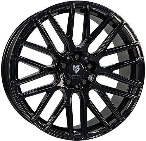 MB Design Felge KV4 7.5Jx18 ET45 5x108 Glanzschwarz kompatibel mit Ford C-Max Edge Focus Galaxy Grand C-MAX Kuga Mondeo Mustang Mach