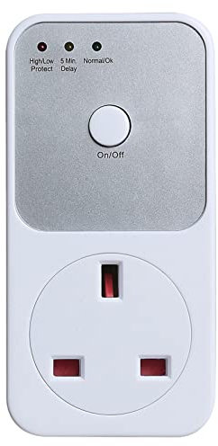 Automatic Voltage Protector Socket Switcher AC 220V Power Surge Safe Protector UK Plug Socket Refrigerator Protect-1pcs