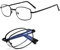 LANLANG Faltbare lesebrille 2,5 für herren damen,Blaulichtfilter brille,lesehilfe, 0~4 dioptrien,anti blaue,Mini Anti-Blau FM-001