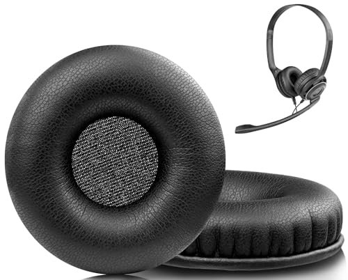 SOULWIT 50mm Ersatzpolster Ersatz Ohrpolster für Sennheiser PX80/PX100/PX100II/PX200, PC30/PC36/PC130/PC131/PC140/PC145, PMX100/PMX200, PXC150/PXC250/PXC300, SC30/SC60/SC75/SC230/SC260/SC630/SC660