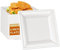 greensight Platos rectangulares de caña de azúcar desechables, 16 cm, 100 unidades, platos de papel de bagazo cuadrados, blancos, pequeños, desechables, orgánicos, platos desechables para barbacoa