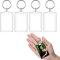 Jaimela 4 Pièces Porte-Clés Photo en Acrylique, Porte Clef Photo Transparent Vierge, avec Anneau Brisé pour Photo 2.7 * 4.6cm, pour Clés, Travaux Manuels, Cadeaux