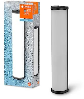 LEDVANCE BATHROOM CLASSIC CYLINDER Badezimmer-Wandleuchte 455mm, schwarz, E14-Sockel, kann mit smarter Lampe bestückt werden, hochwertige Verarbeitung, Zylinderform, IP44 Schutzklasse