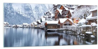 ARTTOR Glasbild 100x40cm Wandbild Glasdruck Architektur Landschaften - 5363