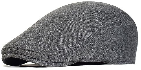 Schiebermütze Herren Schirmmützen Baskenmütze Newsboy Beret Hut,Flatmütze Baumwolle 1920 Stil Einstellbare Cabbie Gatsby Barett Cap