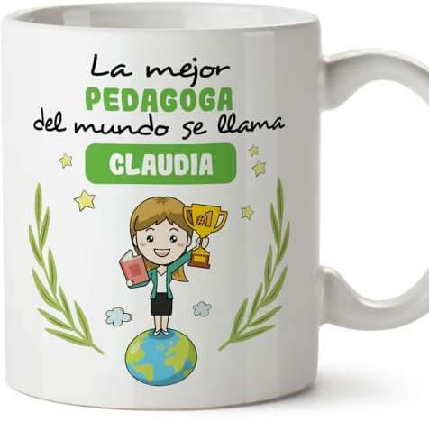 MUGFFINS Tazas Personalizadas para PEDAGOGA mujer - En Español - Eres Mejor del Mundo - 11 oz / 330 ml - Regalo Personalizable original y divertido