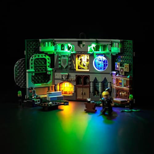 Led Licht Set für Lego 76410 Harry Potter Hausbanner Slytherin Set (Kein Lego), Dekorationsbeleuchtungsset für Lego Slytherin House Banner Kreative Spielzeug