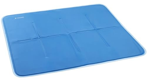 Navaris Kühlmatte für Hunde - Kühlmatte Hund - Selbstkühlende Hautiermatte mit Gel - Kühlmatte für Haustiere - Erfrischung für deinen Liebling - 81 x 96 cm - Blau