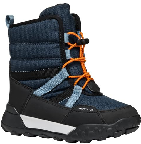 Geox J TREKKYUP Boy B ABX Snow Boot, Navy/Black, 37 EU