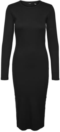 VERO Moda Damen Vmchloe Ls Calf Dress Ga JRS Noos Kleid (1er Pack)