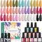 Gel Nail Polish Set, Phoenixy 21 Colours U V Gel Nail Polish Nail Varnish Set Base and Top Coat Nail Gift Set for Women ﻿