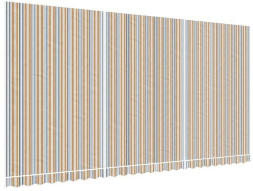 vidaXL Markisenbespannung, Markisenstoff UV-beständig, Markisentuch Wasserabweisend, Ersatzstoff Markisen-Zubehör, Mehrfarbig Gestreift 6x3m