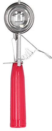 Cuchara for helado, bola de melón de de grado alimenticio duradero con mango de plástico, pequeña cuchara de helado portátil que ahorra esfuerzo, for restaurante de cocina en casa ( Color : Red Medium