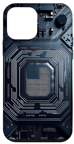 Motherboard Microchip Black IT Computer Background Graphic Case for iPhone 12 mini