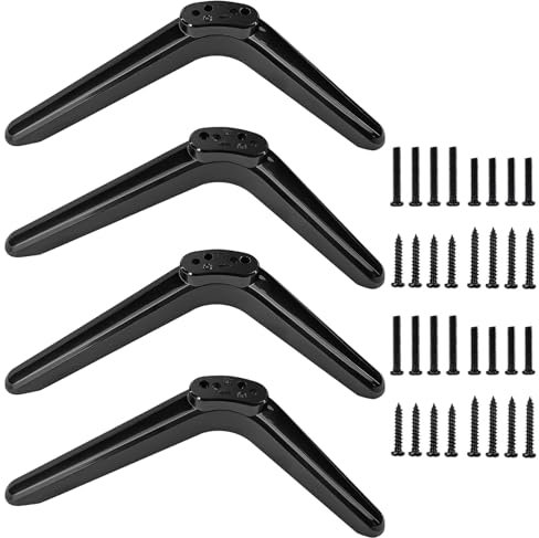 LFCFBH 2Pairs TV Legs Universal, Replacement TV Feet for Most TV Stand 32 40 49 50 55 Inch Screws