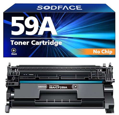 SODFACE 59A CF259A 59A Tonerkartusche Kompatible für HP 59A 59X CF259A CF259X für HP Laserjet Pro M404dn MFP M428fdw M428dw M428fdn M404dw M404n Drucker (Schwarz, 1er-Pack)