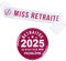 (2 pcs) Rentner Schärpe und Button Dekoration Ruhestand Accessoires Rente Geschenk für Pensionierung Party Abschiedsfeier Deko Sash Zubehör (Rosa)