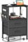 COWISH Bedside Table with 2 Drawers, Industrial Sofa Side End Table, Nightstand, End Table with Storage Shelves, for Living Room, Bedroom