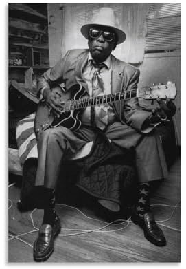 KPOKAHT Jazz Bluesman, John Lee Hooker, Wandkunst, Poster, Rollen, Leinwand, Gemälde, Bild, Wohnzimmer-Dekoration, Zuhause, 20 x 30 cm