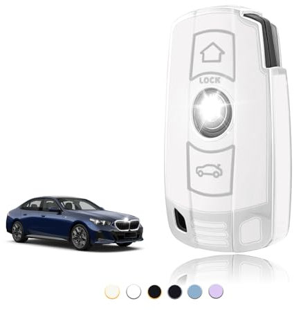 TOOMUME Schlüsselhülle TPU, Autoschlüssel Hülle Passt für BMW 1/3/5/6 Serie X1 X3 X5 X6 M3 M5 M6 Z4 E60 E70 E71 E72 E81 E87 E88 E89 E90 E91 E92, Schlüsselcover Schutz Schlüsselgehäuse