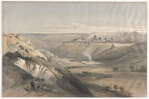 WACTWJNA Berühmtes Gemälde Leinwanddrucke Wandkunst Leinwand Kunst GemäLde Jerusalem von David Roberts Leinwand Wandkunst für Wohnkultur 60x90cm