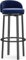 ZCEDZYSW Lot de 4 tabourets de bar pivotants, hauteur de comptoir avec dossier, tabourets de cuisine rembourrés pour comptoir de cuisine/bar à domicile, pieds gris dorés (pieds bleus et noirs)