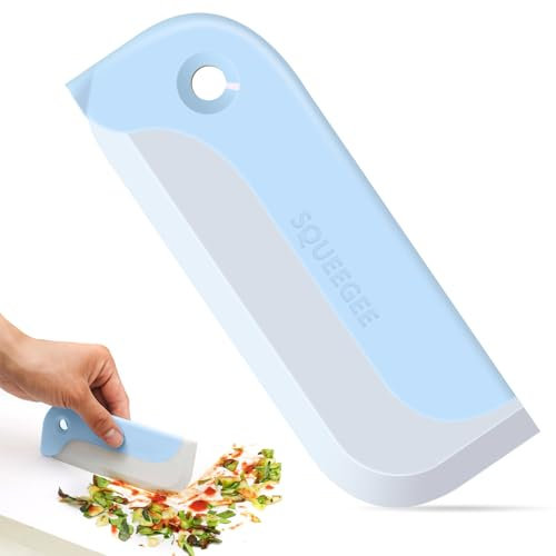 Chaoowr Small Squeegee, Flexible Rubber Car Window Squeegee, Mini Squeegee for Mirrors Windows Glass and Surfaces in the Kitchen Bathroom Car (Blue)