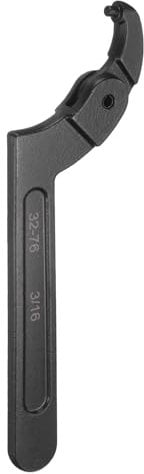sourcing map C Hook Spanner Wrench, 1-1/4 to 3 inches Adjustable C Pin Motorcycle Shock Nut Chrome Vanadium Spanner Wrench Tool with 3/16-inch Round Head for Machine, Vehicles, Mechanical
