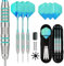 Lavishio Professional Steel Tip dartpfeile Metal Tip Set mit Extra 3 Dart Flights, 3 Ersatz Plastik Shaft + Rubber O'Rings + Extra Flights + Dart Sharpen (Blue)