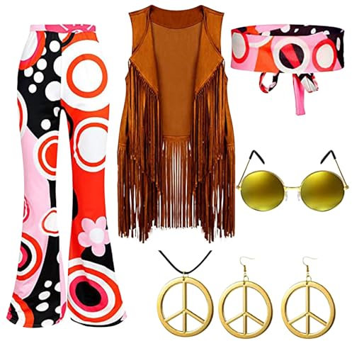 Generisch 80er Jahre Outfit Damen, 90er Jahre Kostüm Kleidung Accessoires Mit Bauchtasche, Stirnband, Beinwärmer, Armbänder, Brille Und Ohrring 80Ger Jahre Outfit Damen Neon Pink Top Damen