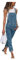 FYCYGG Damen Latzhose Denim Modische Jeans Latzhose mit Verstellbaren Trägern Bequeme Latzhose mit Taschen Elegante Jeanshose Lockerer Schnitt Latzhose für Damen Stylische Overalls(Blue,M)