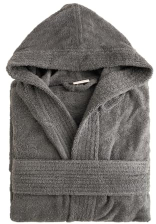 NELLA BIAGINI Accappatoio con Cappuccio, Accappatoio Uomo e Donna, per Sauna e SPA, in Spugna di Cotone, 420 gr/mq, per Sauna e SPA, Morbido, Assorbente, Resistente. Modello: Minerva